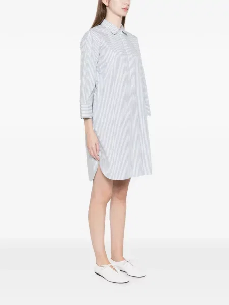 Rochie mini Woolrich cu dungi de costum mini albastru
