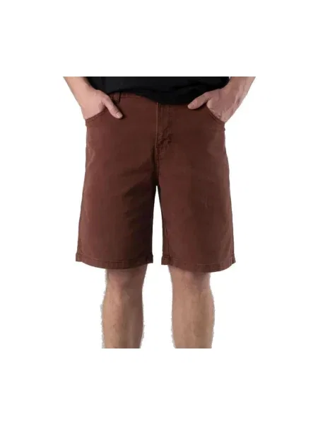Krátke nohavice Dickies v biznis štýle hnedá