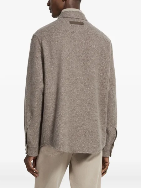 Cămașă Zegna de mătase maro