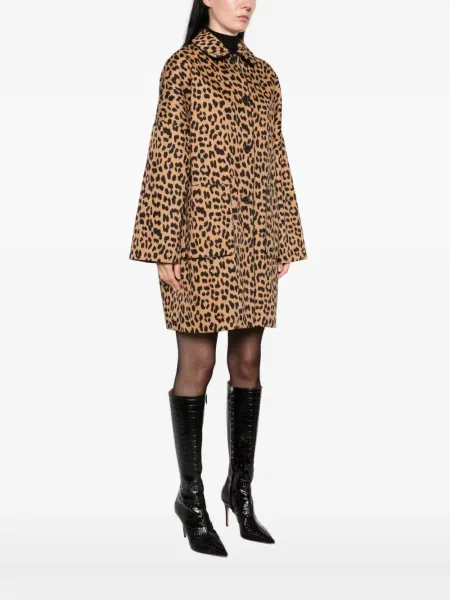 Palton Semicouture cu imagine cu model leopard maro