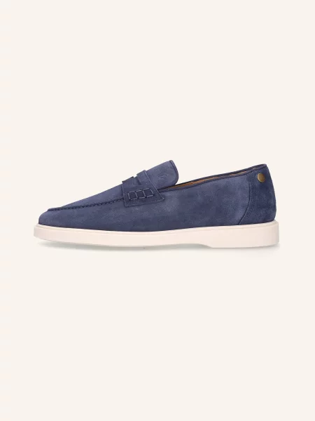 Heinrich Dinkelacker Loafersy Genua Penny Loafers V blau niebieskie