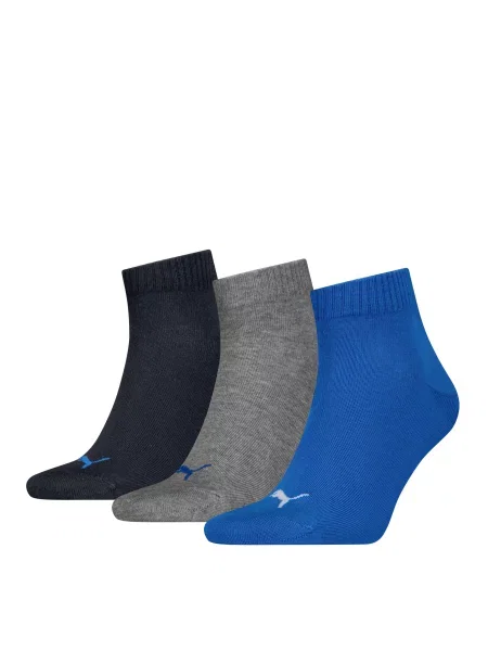 PUMA Unisex Quarter Plain 3p Набір шкарпеток Унісекс Комбінований верх синій
