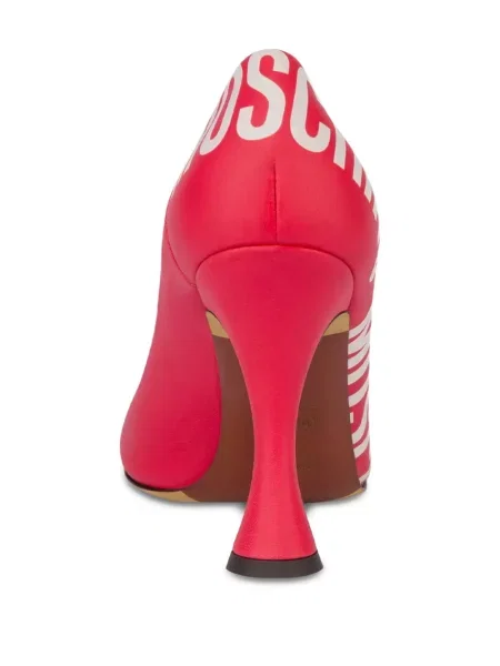 Pantofi cu toc Moschino cu imagine roșu