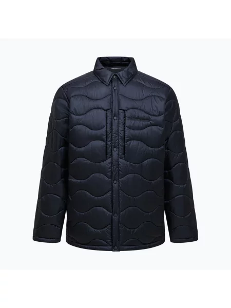 Geacă cu puf pentru bărbați Peak Performance Helium Synthetic Overshirt Black negru
