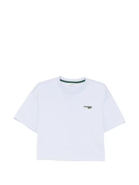 Tricou Lacoste cu broderie albastru