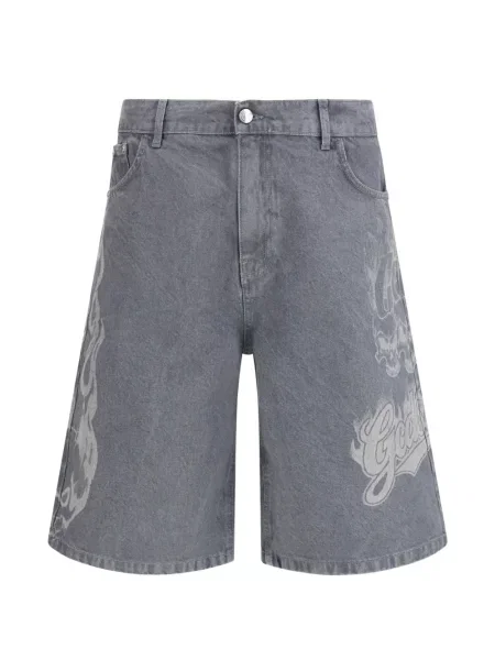 Pantaloni scurți din denim Gcds cu imagine gri