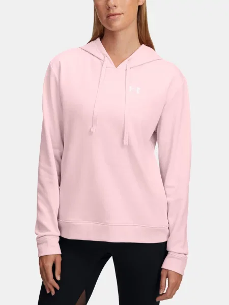 Hanorac cu glugă Under Armour din material terry roz