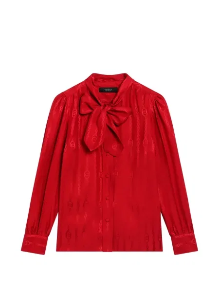 Cămașă Gucci de mătase roșu
