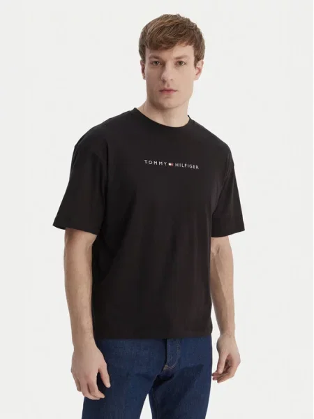 Tommy Hilfiger Underwear Apatiniai marškinėliai juoda balta