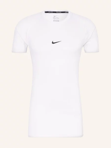 T-shirt Nike Pro Dri-FIT Tight Short-Sleeve Fitness Top White/ Black M biała