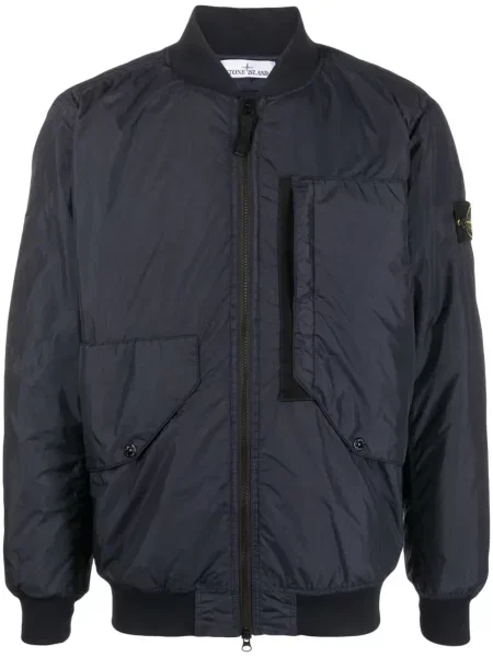 Geacă bomber Stone Island cu strasuri albastru
