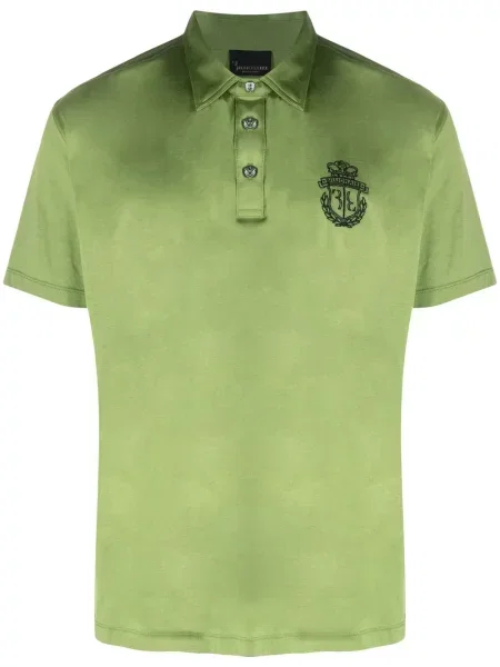 Polo Billionaire cu broderie verde