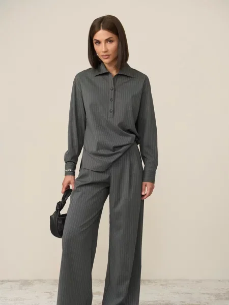 Сорочка TrikoBakh графіт віскоза/поліестер