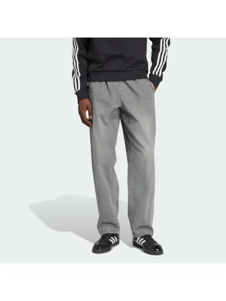 Adidas Jeans hlače adicolor Denim Stone siva