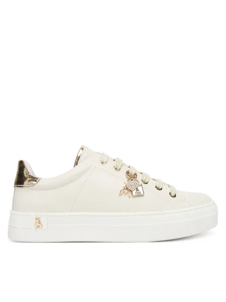 Детски кожени маратонки Patrizia Pepe бежово