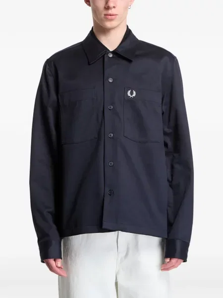 Cămașă Fred Perry din țesătură twill albastru