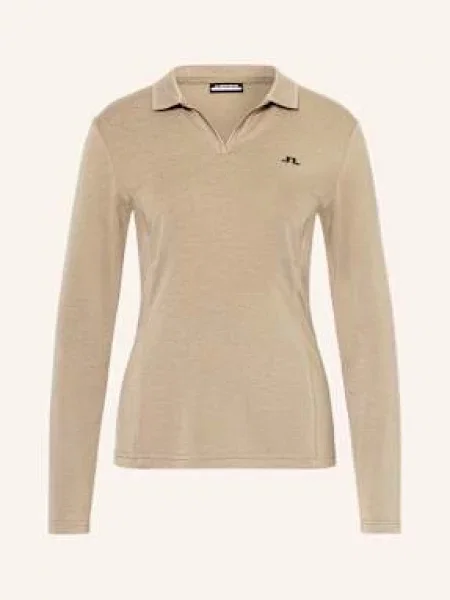 J.Lindeberg Koszulka Polo Z Dżerseju braun khaki