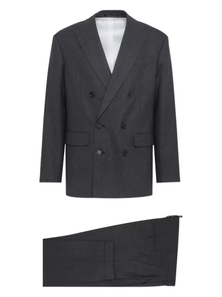 Costum Dsquared2 cu dungi de costum gri