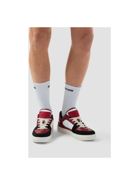 Sneakersy Gcds skórzane czerwone