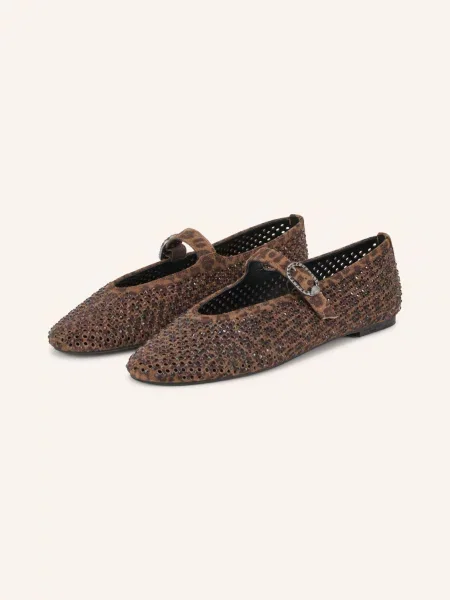 Kurt Geiger Mary Jane Baleríny Mayfair S Ozdobnými Kamínky hnědá