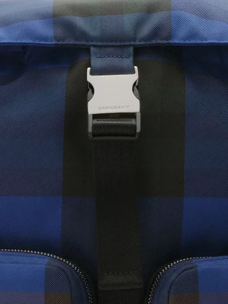 Rucsac Burberry în carouri albastru