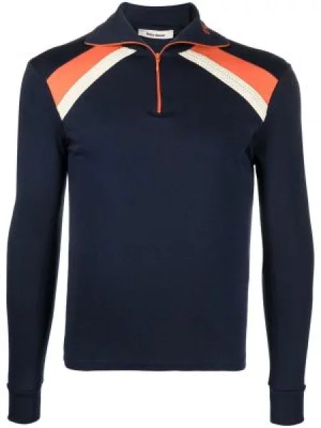 Pruhovaná krátká košile Wales Bonner modrá