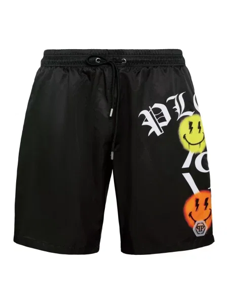 Szorty Philipp Plein z nadrukiem czarne