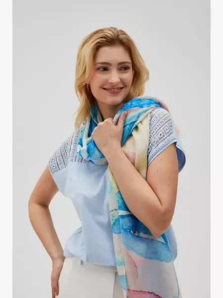 Шал Moodo синьо