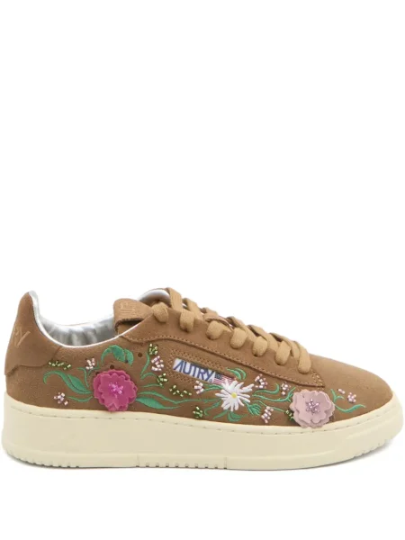 Sneakerși Autry cu model floral maro