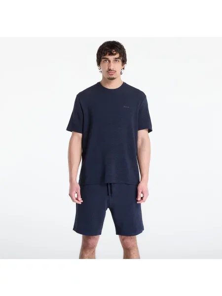 Tričko Hugo Boss Rib T-Shirt Blue M modré