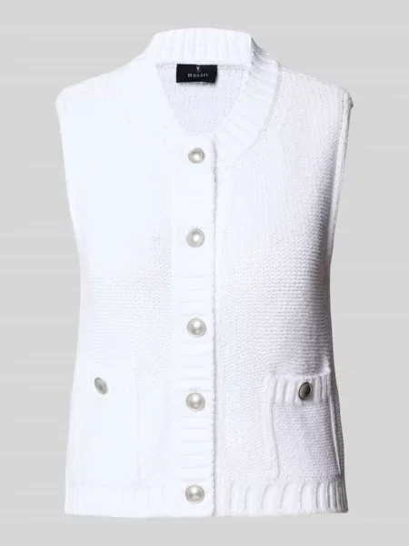 Kamizelka z dzianiny z bocznymi Monari biała