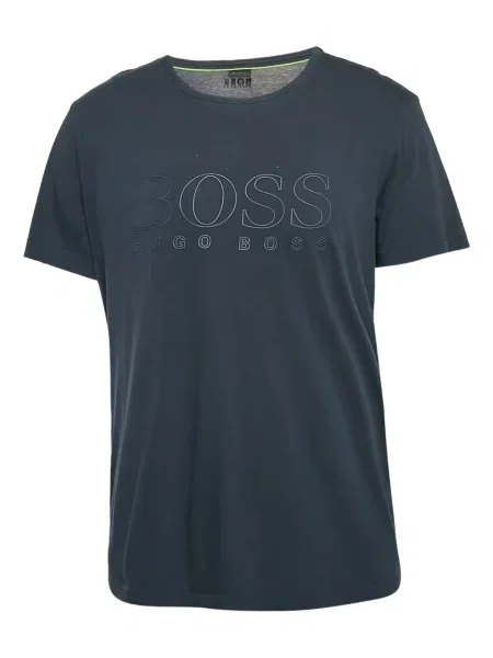 Tricou Boss cu broderie albastru