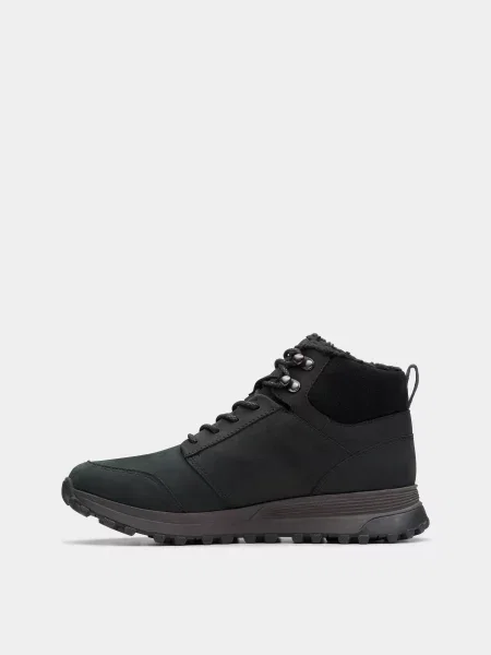 Ботинки Clarks из нубука черные