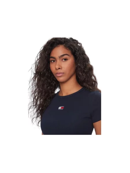 Tommy Jeans Majica mornarsko / krvavo crvena / bijela plava