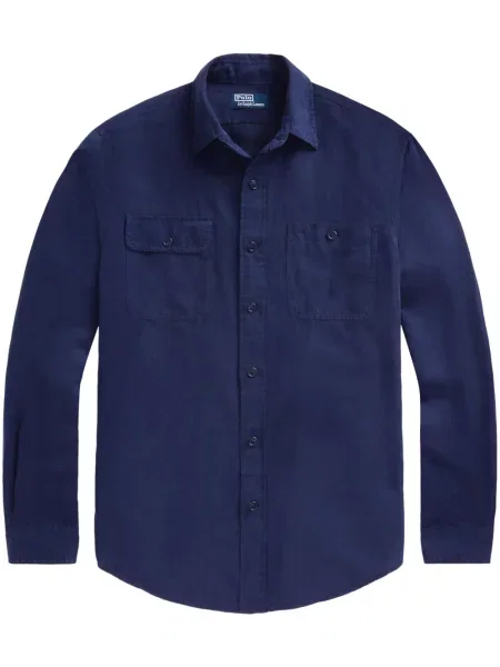Φλοράλ παντελόνι Polo Ralph Lauren με κέντημα με λαιμόκοψη v μπλε