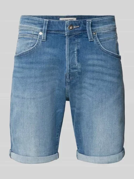 Szorty jeansowe z brzegiem model RICK' Jack & Jones niebieskie