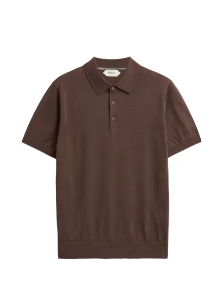 Scurt tricou polo Pringle Of Scotland tricotate maro