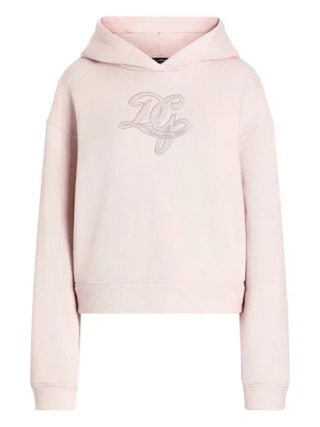 Hanorac cu glugă Dolce & Gabbana cu broderie roz