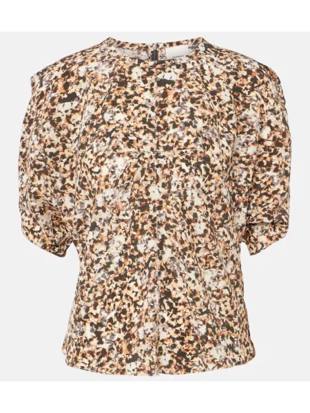 Bluză Isabel Marant de mătase cu imagine