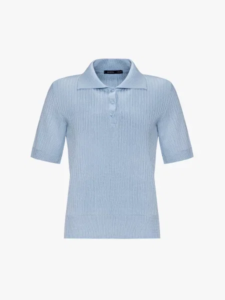 Поло Estro віскоза/акрил блакитний
