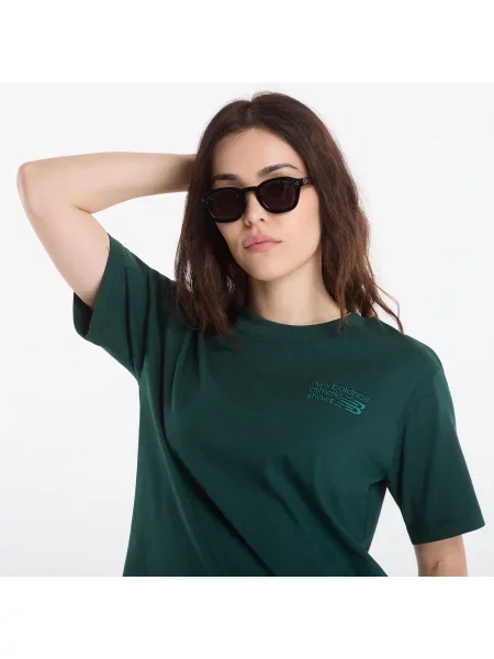 Tričko New Balance s autogramom zelená
