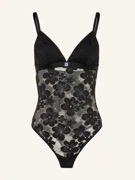 Hugo Stringové Body Bloom Lace černá