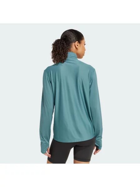 Bunda Own the Run Half-Zip tyrkysová