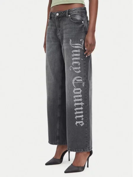 Juicy Couture Jeans hlače Wide Leg siva