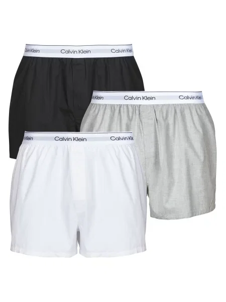 Calvin Klein Underwear Bokserice siva / crna bijela