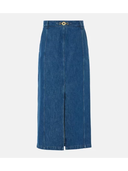 Maksi spódnica jeansowa Patou niebieska
