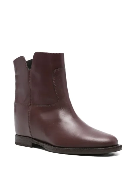 Botine Via Roma 15 din piele roșu