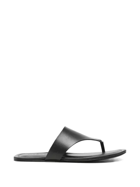 Sandale Kiton din piele cu vârf deschis negru