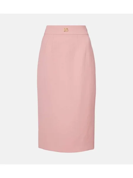 Fustă tip creion Dolce&gabbana de lână roz