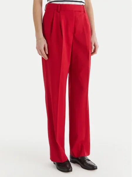 Tommy Hilfiger Hlače iz tkanine Timeless Straight Fit roza